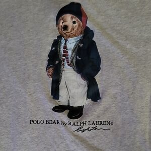 Ralph Lauren Gray Polo Bear Short Sleeve Tee